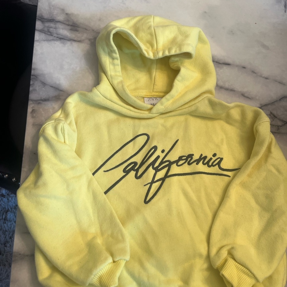 Zara Cream Hoodie with Script